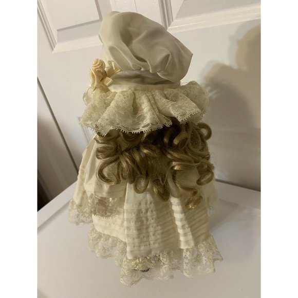 Vintage Musical Porcelain Bradley’s Doll Big Eye Girl 14” - Picture 4 of 11